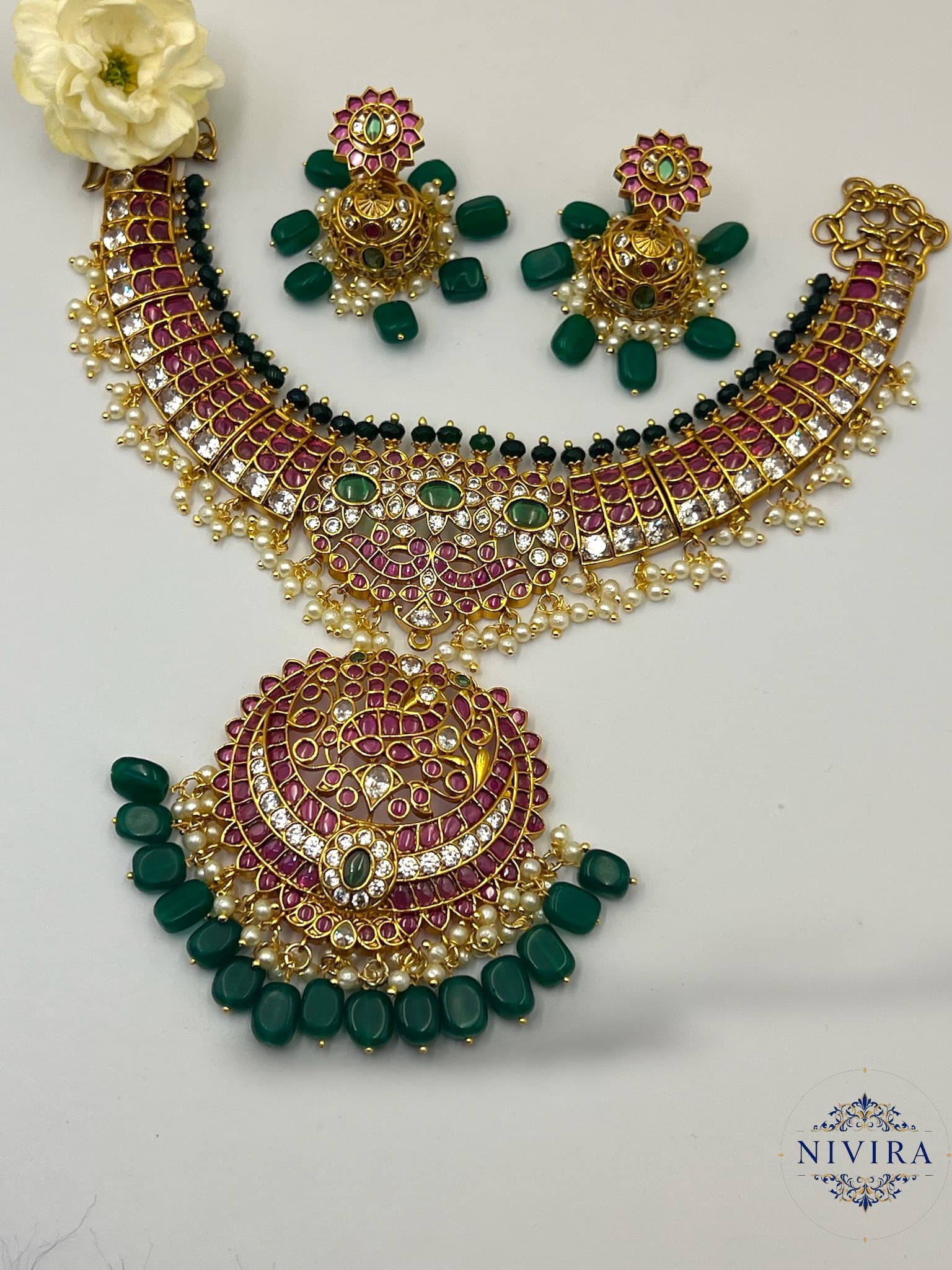 Ruby Necklace Set - image 2