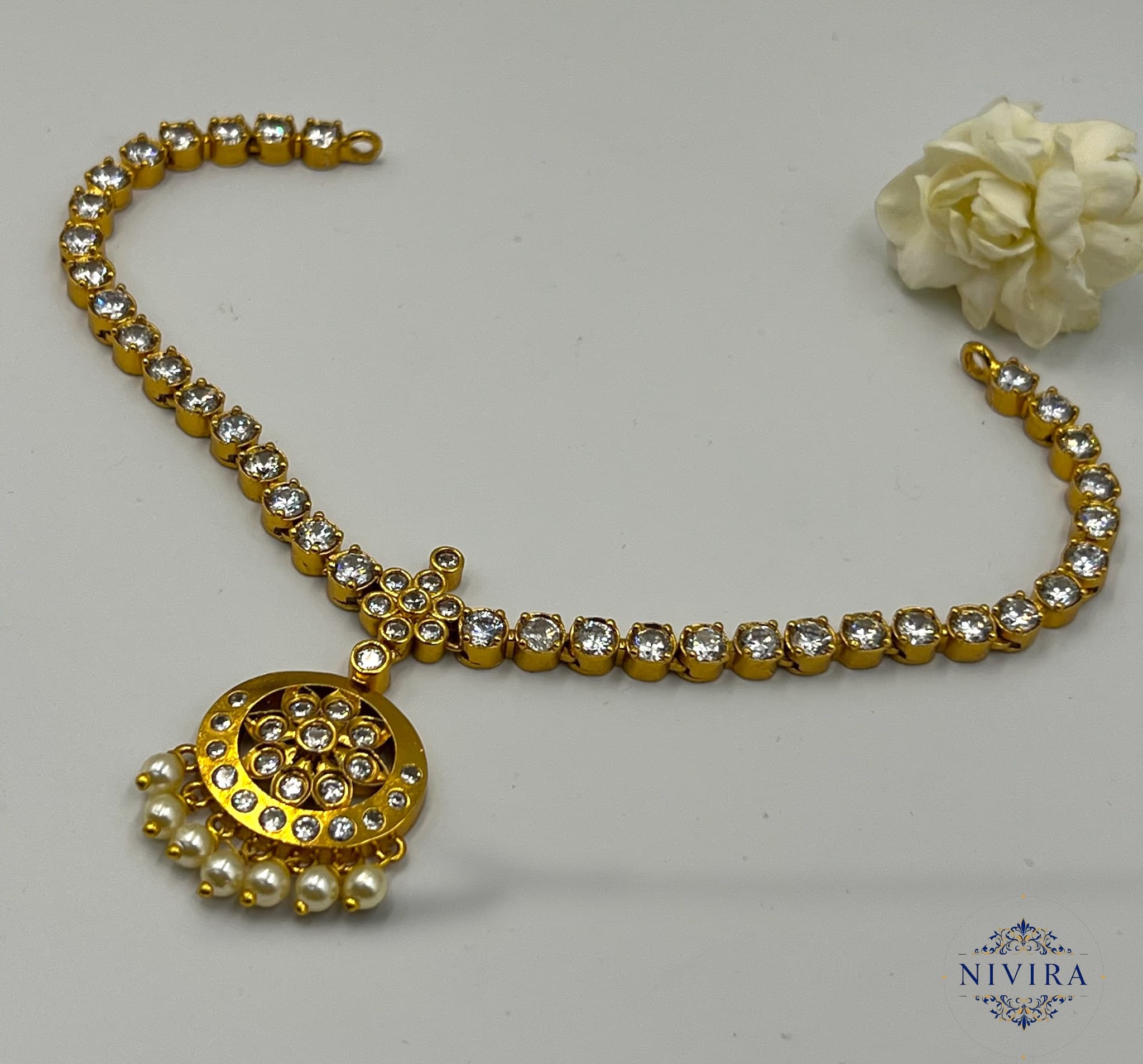 Traditional CZ Necklace Set - image 2