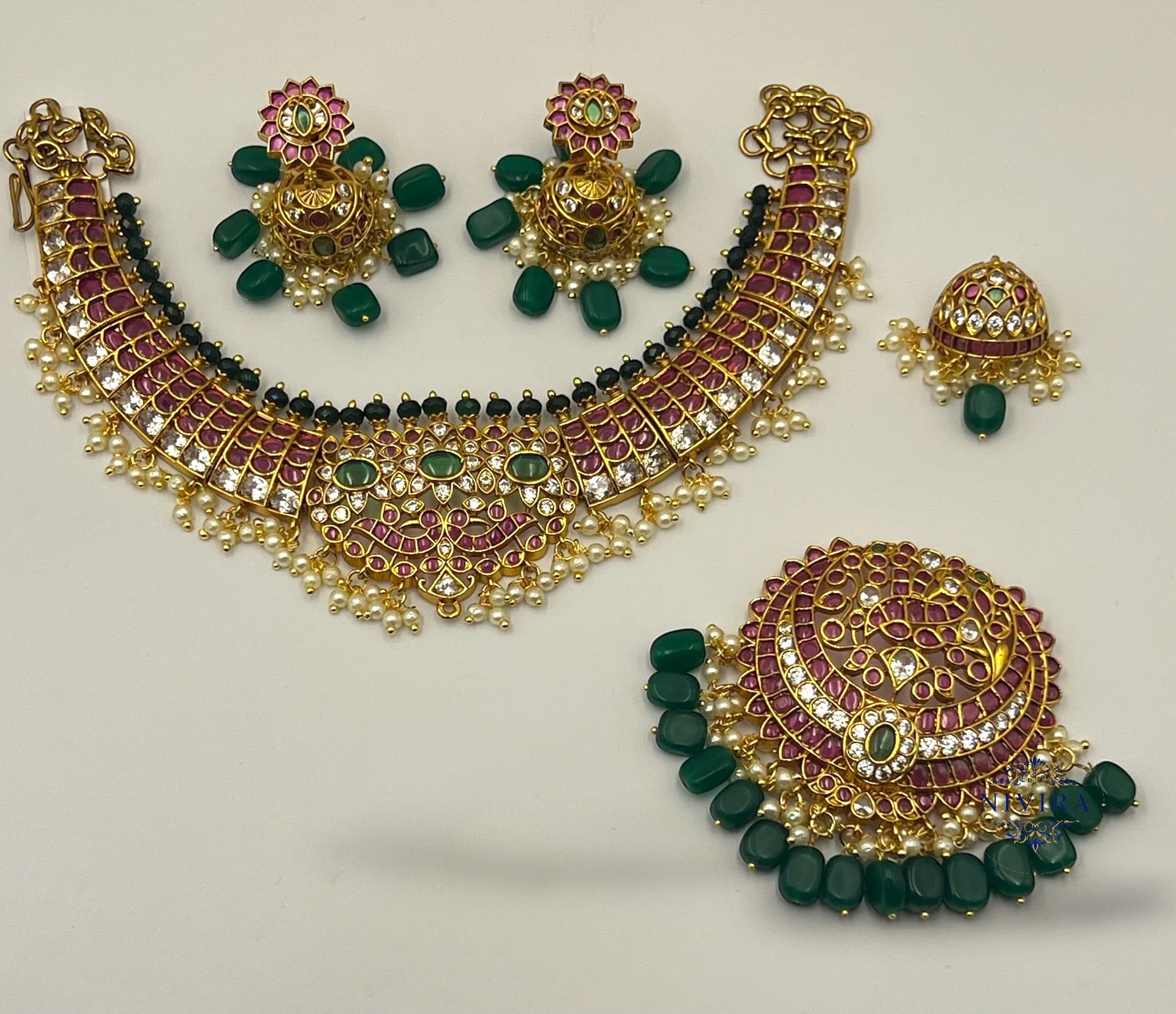 Ruby Necklace Set