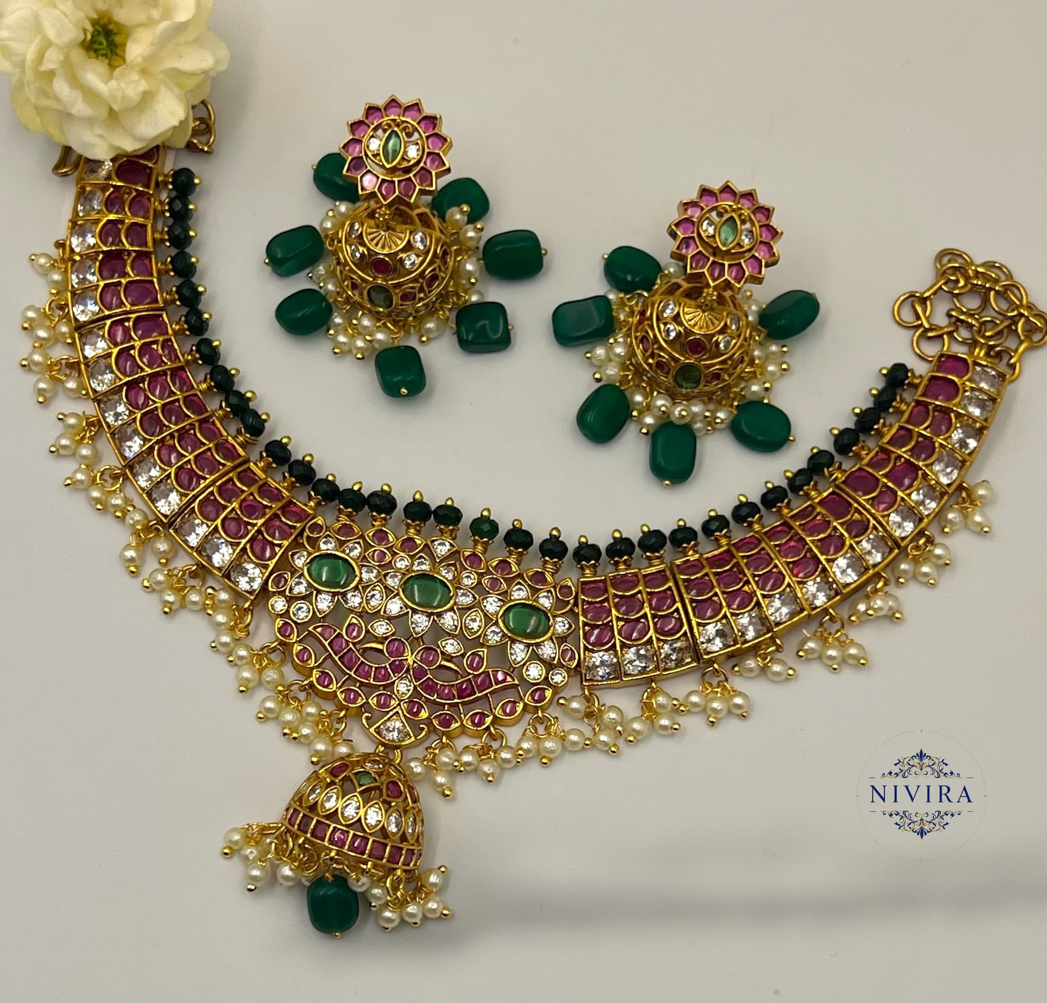 Ruby Necklace Set - image 3