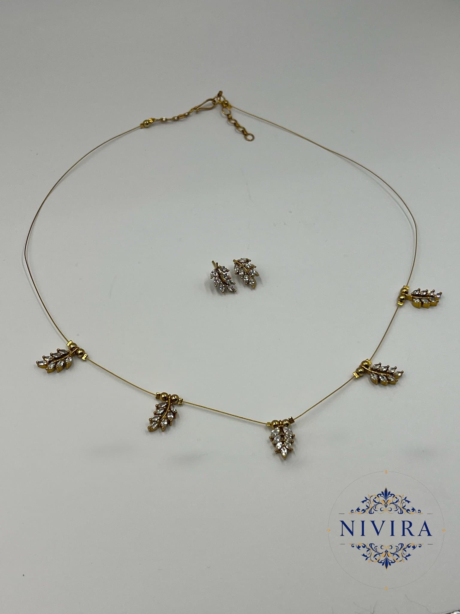 Minimalist Gemstone Leaf Set